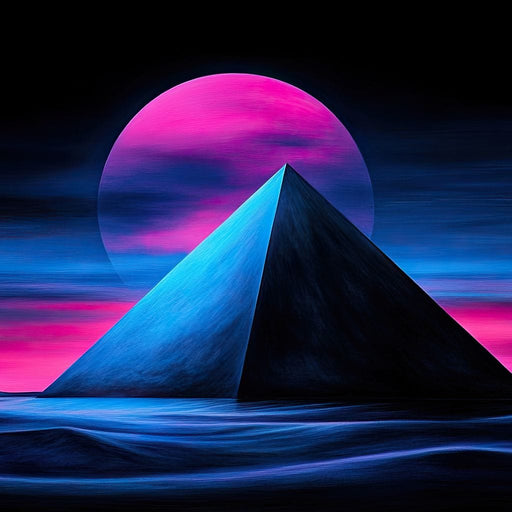 Pyramid of Neon Skies - TooplesArt Canvas Print