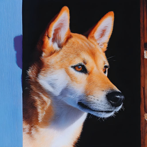 Canine Reflections at Dawn Canvas Print