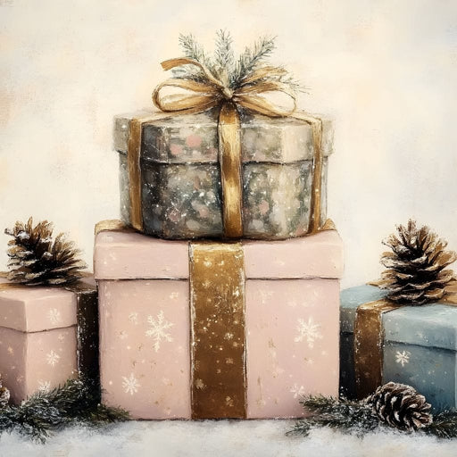 Snowflake Gift Box Jubilee Canvas Print