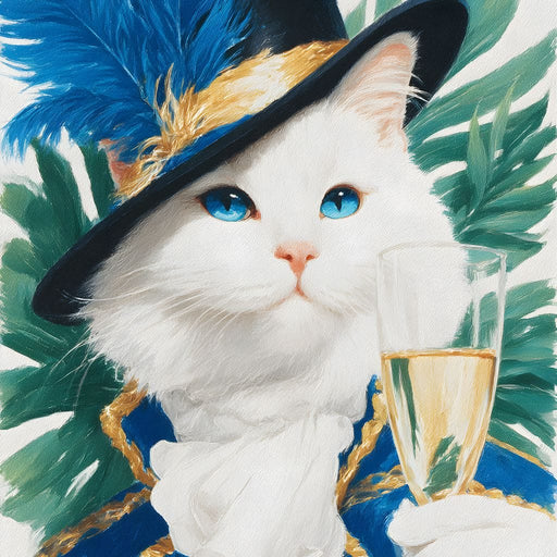 Regal Feline Elegance Unfurled Canvas Print