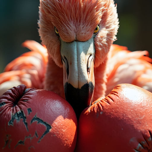 Flamingo Pugilist Canvas Print