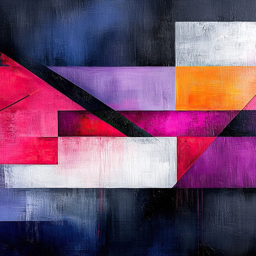 Colorful Geometric Harmony Canvas Print