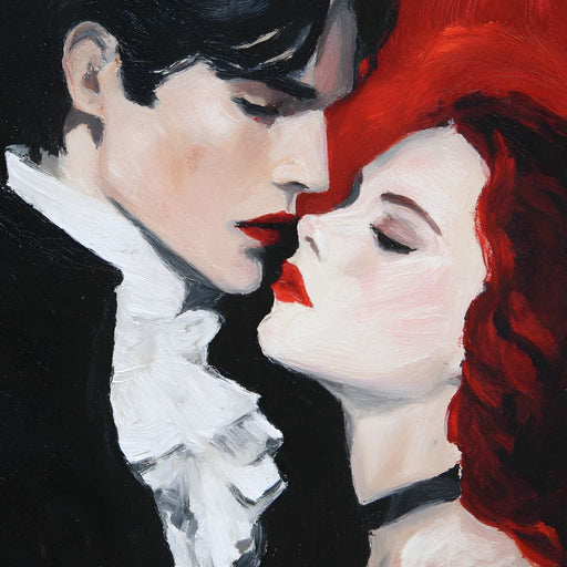 Gothic Lovers Midnight Kiss Canvas Print