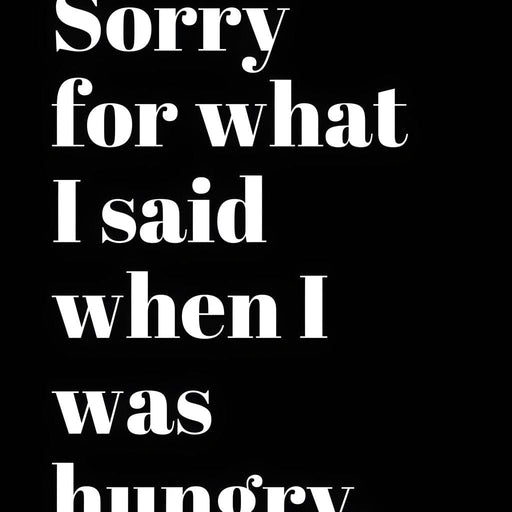 Apology Before Snacks Take Over Canvas Print