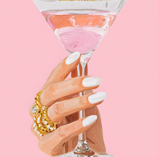 Chic Martini Luxury Toast Canvas Print