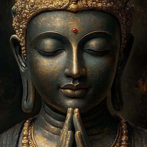 Golden Buddha Tranquility Canvas Print