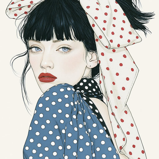 Polka Dot Afternoon Glance Canvas Print