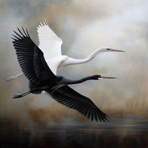 Heron Harmony - TooplesArt Canvas Print