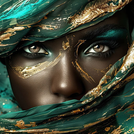 Emerald Gaze Gold Essence Canvas Print