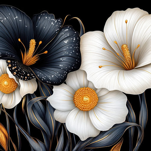 Gilded Petals - TooplesArt Canvas Print