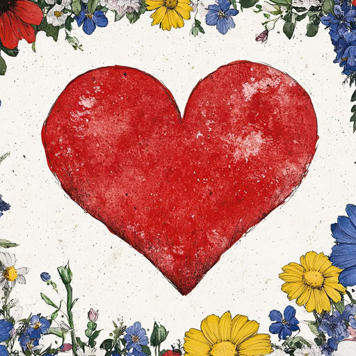 Floral Heart Canvas Print