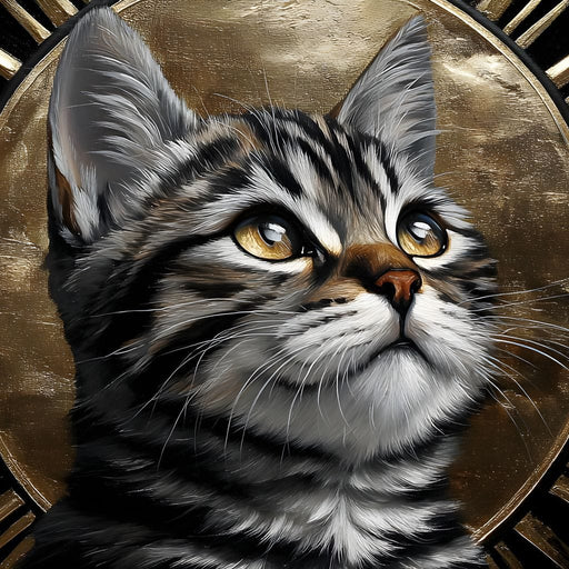 Golden Halo Tabby Cat Reverie Canvas Print