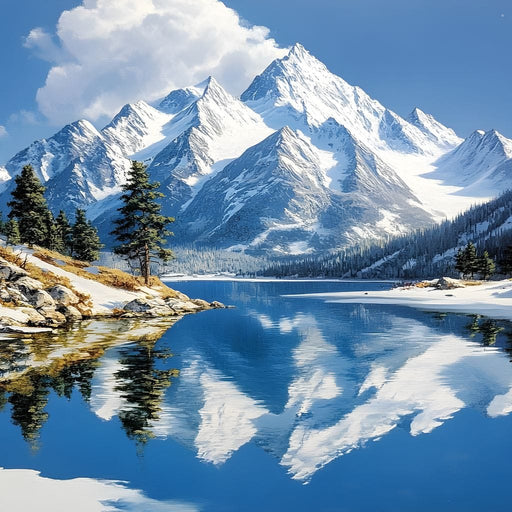 Mountain Reflections Tranquil Canvas Print