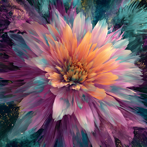Galactic Petal Burst Canvas Print