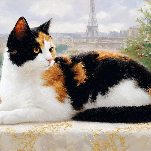 Parisian Feline Afternoon Canvas Print