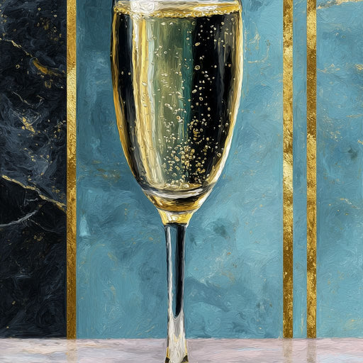Gilded Champagne Elegance Canvas Print