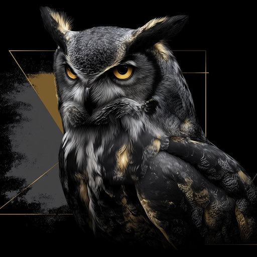 Golden Eyed Night Owl Portrait Canvas Print