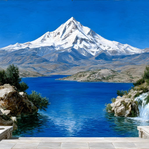 Majestic Peaks and Tranquility Canvas Print