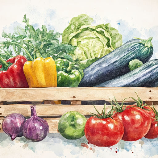 Veggies Basket Canvas Print