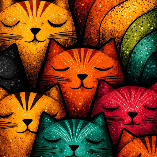 Dreamy Feline Kaleidoscope Canvas Print