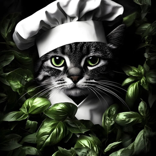 Chef Kitty in Herb Haven Canvas Print