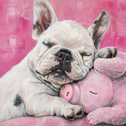 Slumbering Frenchie Dreams Canvas Print