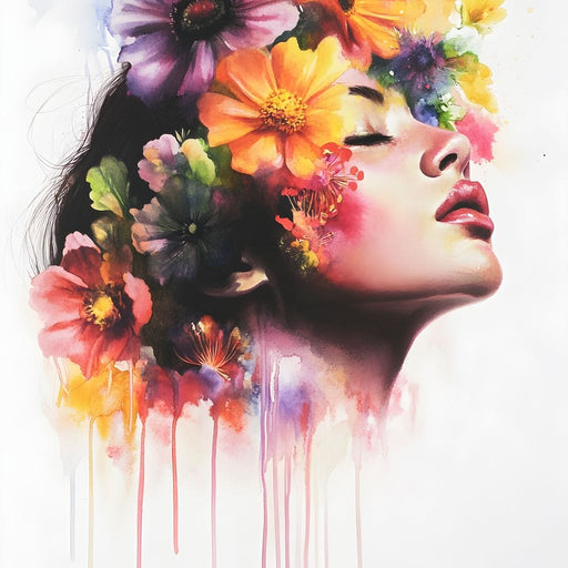 Floral Dream in Vivid Colors Canvas Print