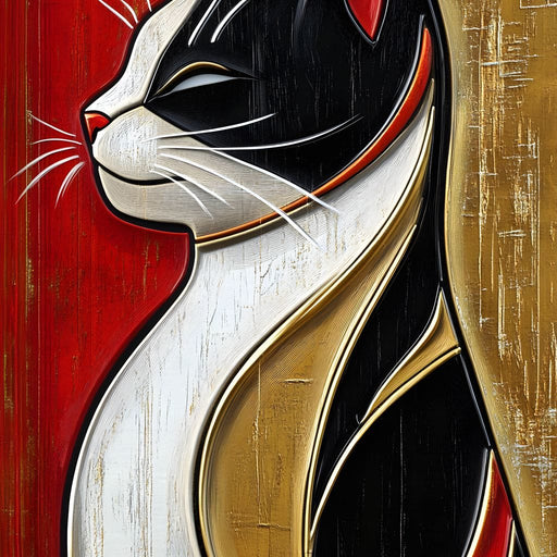 Majestic Feline Silhouette Canvas Print