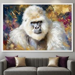 Majestic White Gorilla Portrait - Neal Hackett