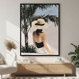 Coastal Palm Retreat Woman Hat