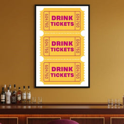 Vintage Drink Ticket Strip