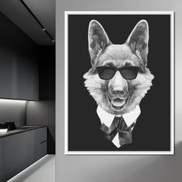 Dressed Up German Shepherd - NicheCanvas