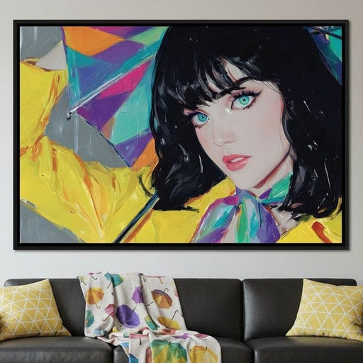 Raincoat Girl Canvas Print