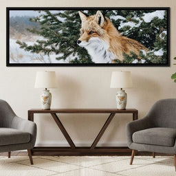Winter Red Fox Pine Watcher