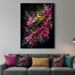 Radiant Finch Wildflower Burst