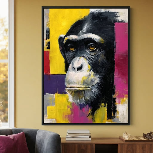 Bold Chimp Portrait Pop Mood Canvas Print