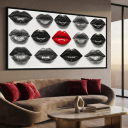 Breaking The Monotone Rhythm Red Lips - room mockup 1