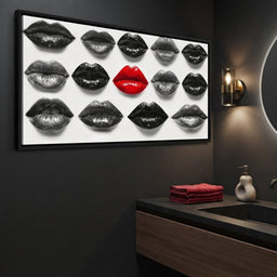 Breaking The Monotone Rhythm Red Lips - room mockup 4