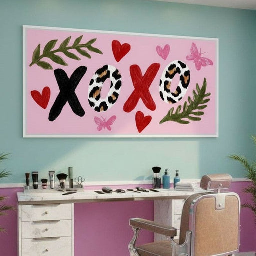 Leopard Kiss XOXO Love Garden Canvas Print