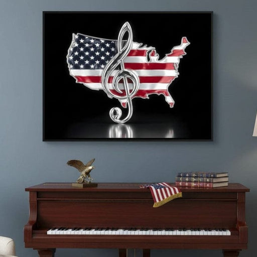 Patriotic Melody Stars Stripes Canvas Print