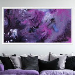 Abstract Purple & Black Canvas - NicheCanvas