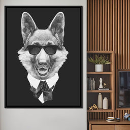 Dressed Up German Shepherd - NicheCanvas