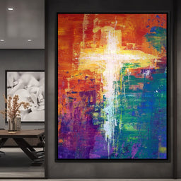 Abstract Cross - NicheCanvas