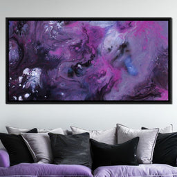 Abstract Purple & Black Canvas - NicheCanvas