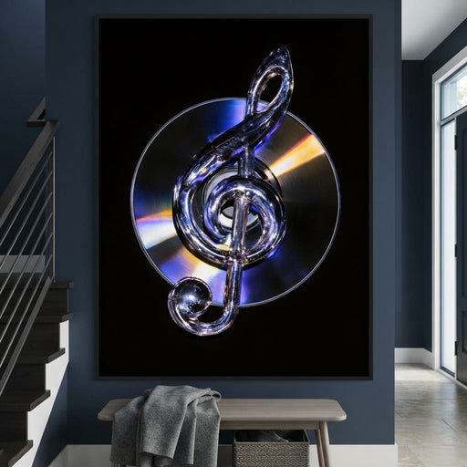 Chrome Rhythms On A Spinning Disc Canvas Print