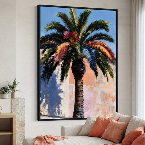 Coastal Palm Tree Canvas Print