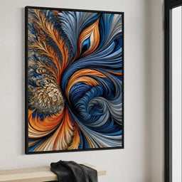 Cobalt And Ember Plume - TooplesArt - entry hall mockup
