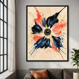 Collision Of Petals And Gravity - living room mockup