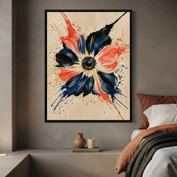 Collision Of Petals And Gravity - bedroom mockup