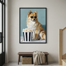 Cool Pomeranian Popcorn Night - entry hall mockup